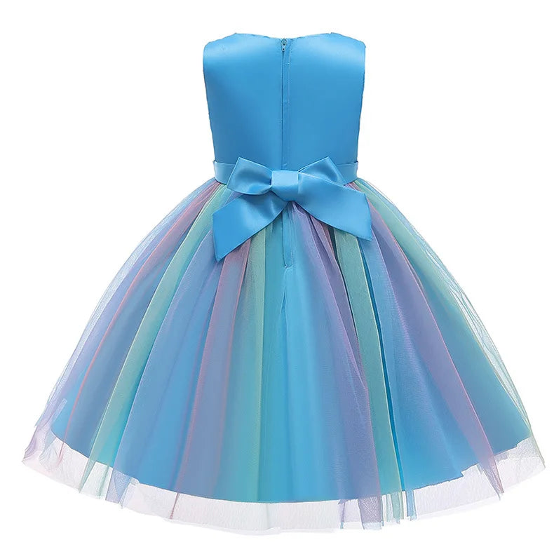 Princess Girl Dress Wedding Birthday Party Frocks for Children Costume Prom Ball Gown Elegant Party Dress For Girls