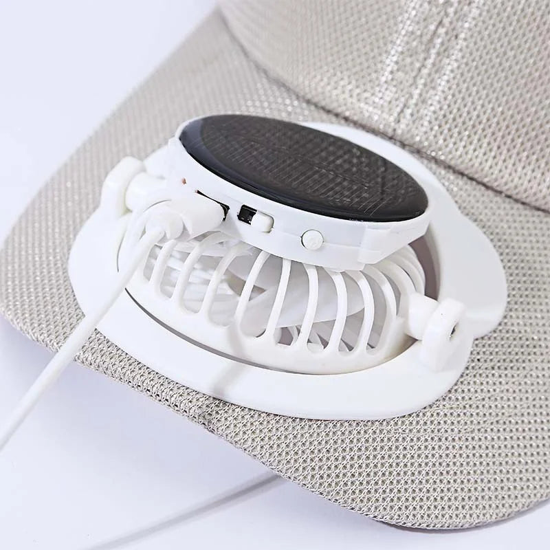 Solar Fan Baseball Cap With Adjustable Fit