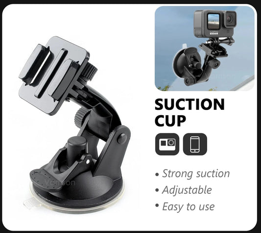 for Go Pro 8 9 Accessories 7cm Car Mount Windshield Suction Cup for Gopro Hero 11 10 9 8 7 6 5 4 for insta360 for Yi 4K