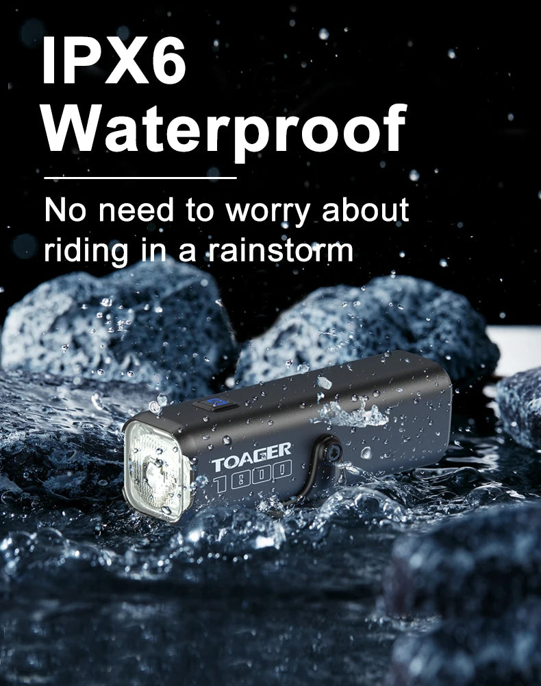 1000LM Bike Light Front Lamp Type C Rechargeable LED 21700 4500mAh Bicycle Light IPX6 Bicycle headlights Bike Accessories