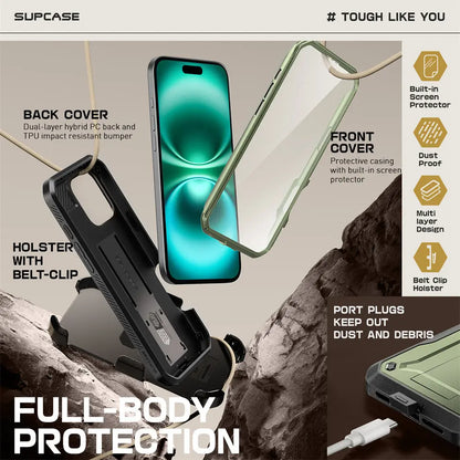 For iPhone 16 Pro Case 6.3" (2024 Release) UB Pro Full-Body Heavy Duty Rugged Phone Case with Built-in Screen Protector