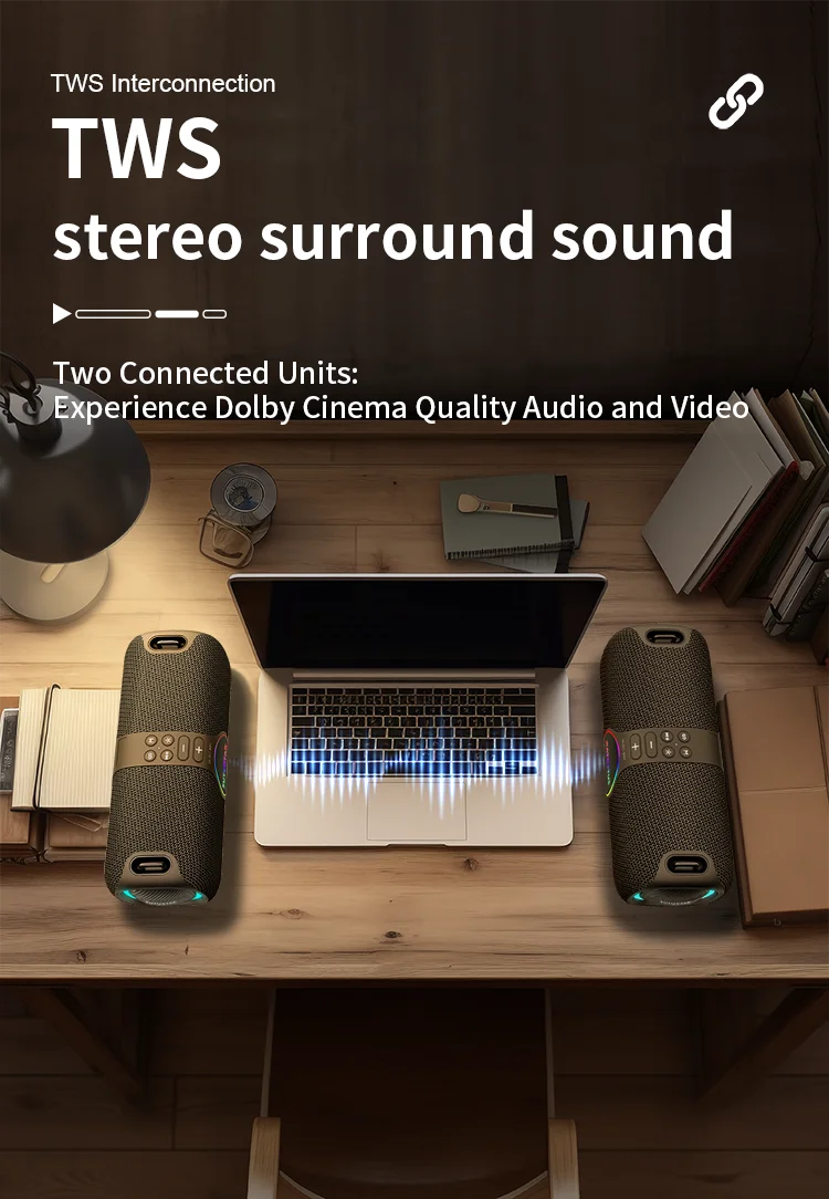 Outdoor portable wireless Bluetooth speaker 120W high-power karaoke speaker RGB subwoofer TWS/TF/AUX party karaoke speaker