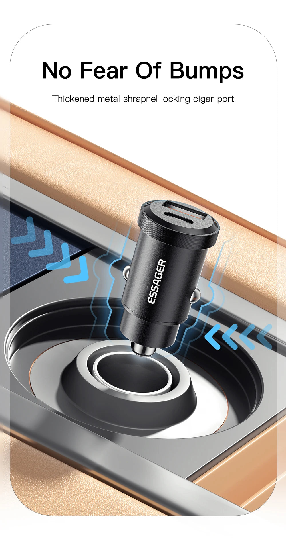 30W / 45W USB-C + USB-A Fast Car Charger (PD + QC 4.0)
