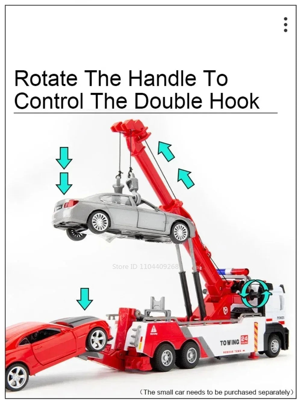 1:32 Double Hook Obstacle Clearing Car Garbage Truck Model Toy Metal Diecast Pull Back Engineering Vehicle Models Boys Gifts