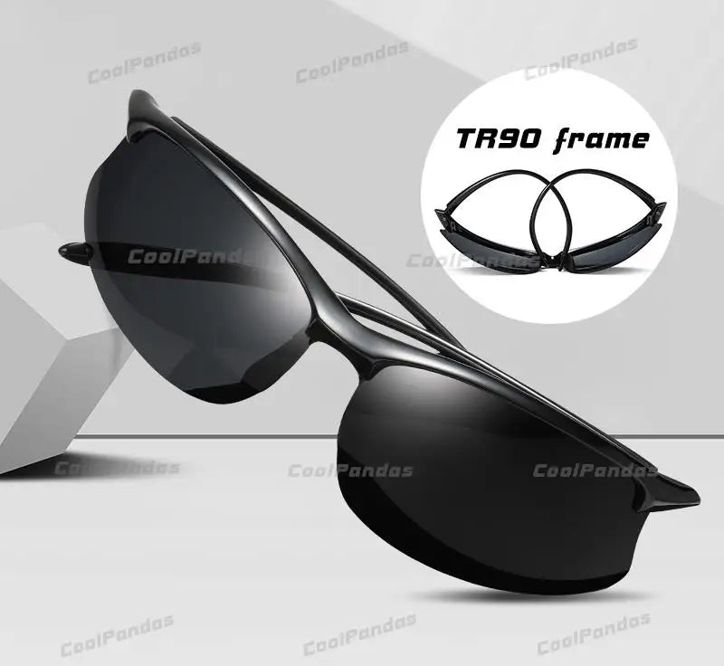 Ultra Light TR90 Polarized Military Style UV400 Driving Sunglasses for Men Women