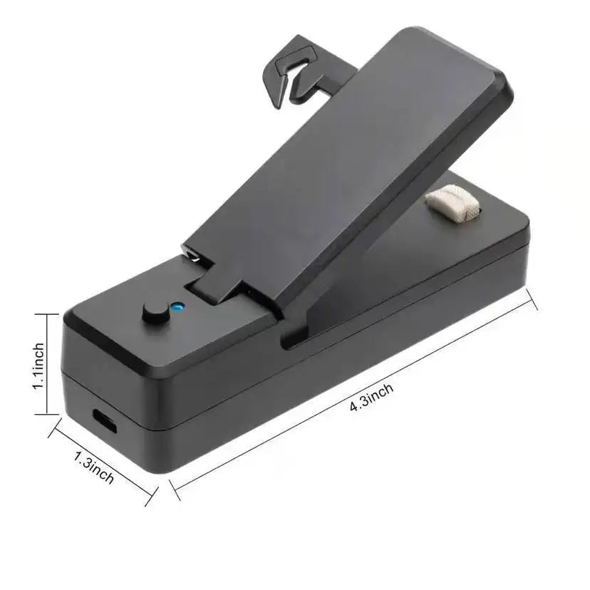 Mini USB Rechargeable Bag Sealer – Portable Plastic Food Bag Sealing Machine for Snacks, Nuts & Kitchen Storage