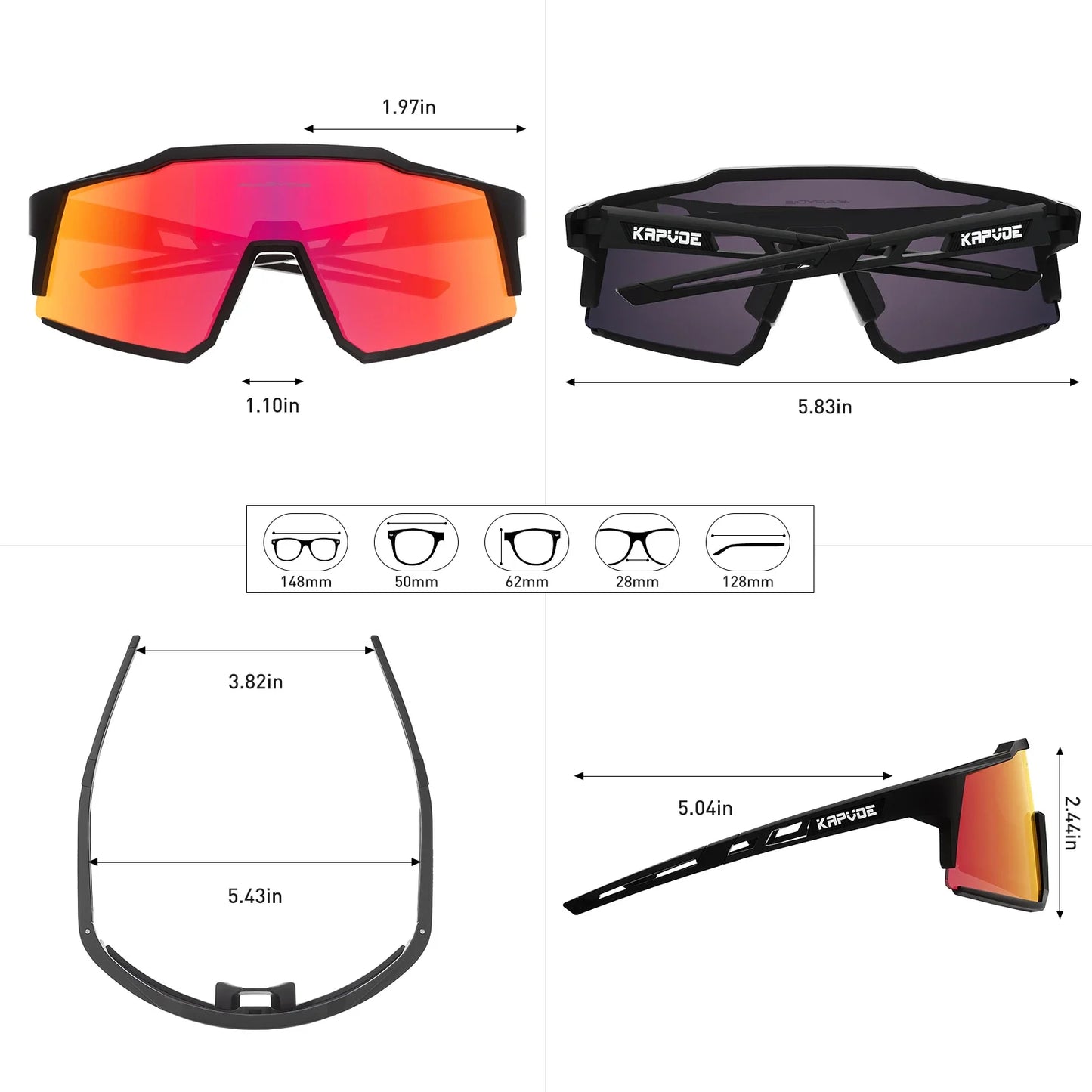 Polarized Cycling Glasses Outdoor Fishing Sunglasses Men MTB Cycling Sunglasses Women Road Bike Glasses UV400 Bicycle Glasses