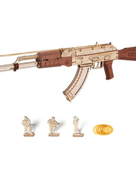 DIY 3d Wooden Puzzle Toy AK-47 Assault rifle building blocks Shooter