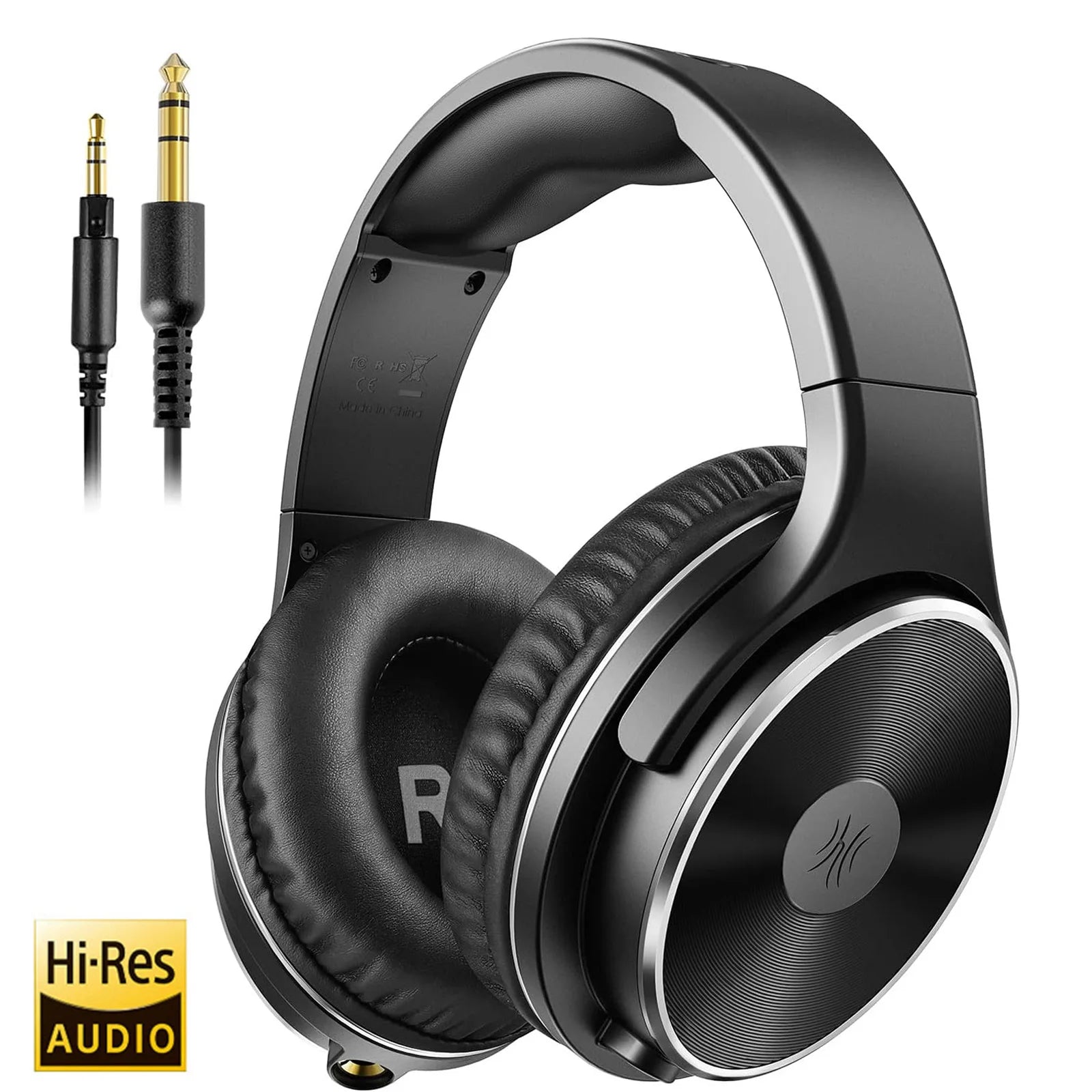Studio HIFI 3.5/6.35mm Wired Headphones Professional Monitor Headphones Over Ear Hi-Res DJ Headset With Mic For Guitar