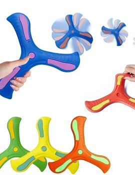 Children Boomerang Soft Three-leaf Cross Adult-kids Interactive Outdoor Toy Early Education Puzzle Decompression Gift