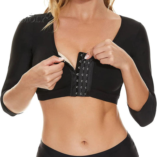 Women Arm Shaper Compression Top – Half Sleeve Posture Corrector Shapewear