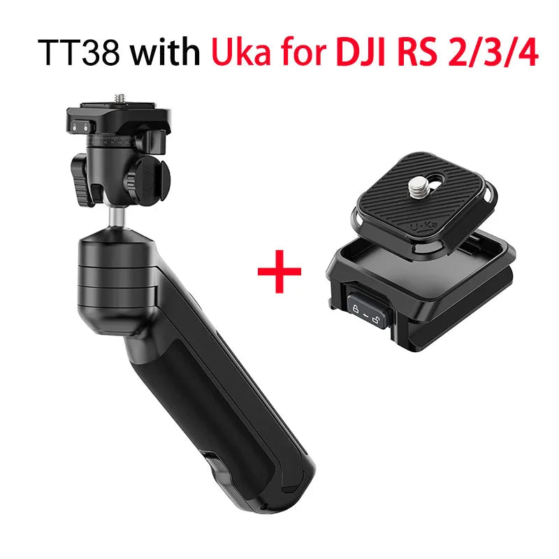 One-click Quick Release Tripod Uka Tripod Top Handle Grip for Camera Netting bracket with a Hidden Hook 180° Tilt