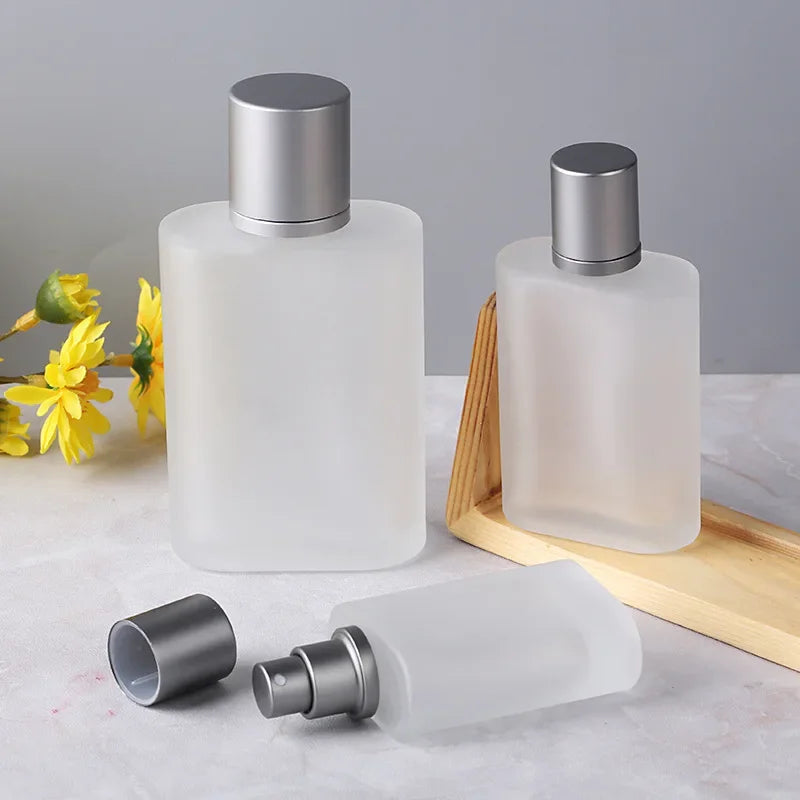 5Pack 25ml 50ml 100ml High-grade Frosted Glass Spray Bottle Empty Perfume Separate Bottle Toner Fine Mist Cosmetic Containers