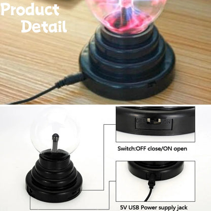 Magic Static Plasma Ball Lamp Touch Novelty Ball Atmosphere Night Light Holiday Decoration