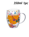 1/2/4PCS Double Wall Clear Glass Coffee Mugs Double Insulated Glass Cup For Hot Cold Beverages Cappuccino Espresso Cup