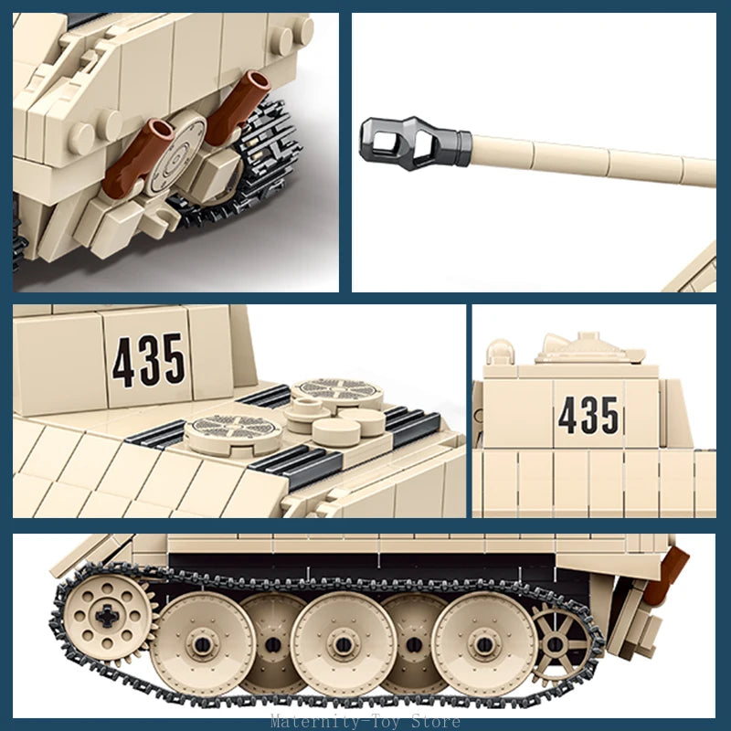 Ww2 Military Tanks Series Tiger  Leopard Heavy TANK BT-7 Light Tank Soldier Building Blocks Bricks Army s  Toys Gifts
