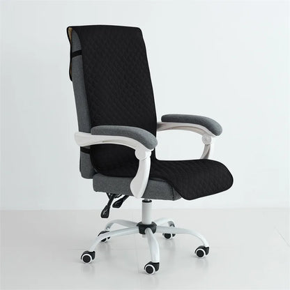 Office Chair Cover Anti-slip Long Boss Office Chairs Pad 1piece with Elastic Strap Swivel Computer Dust Armchair Slipcover