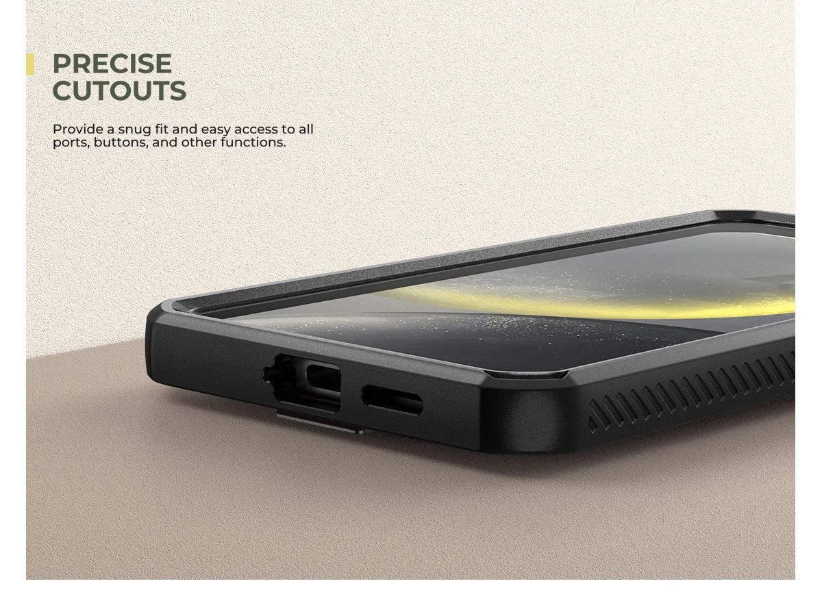 For Samsung Galaxy S25 Ultra Rugged Armor Shockproof Case with Built-in Sliding Camera Cover Built-in Screen Protector Kickstand