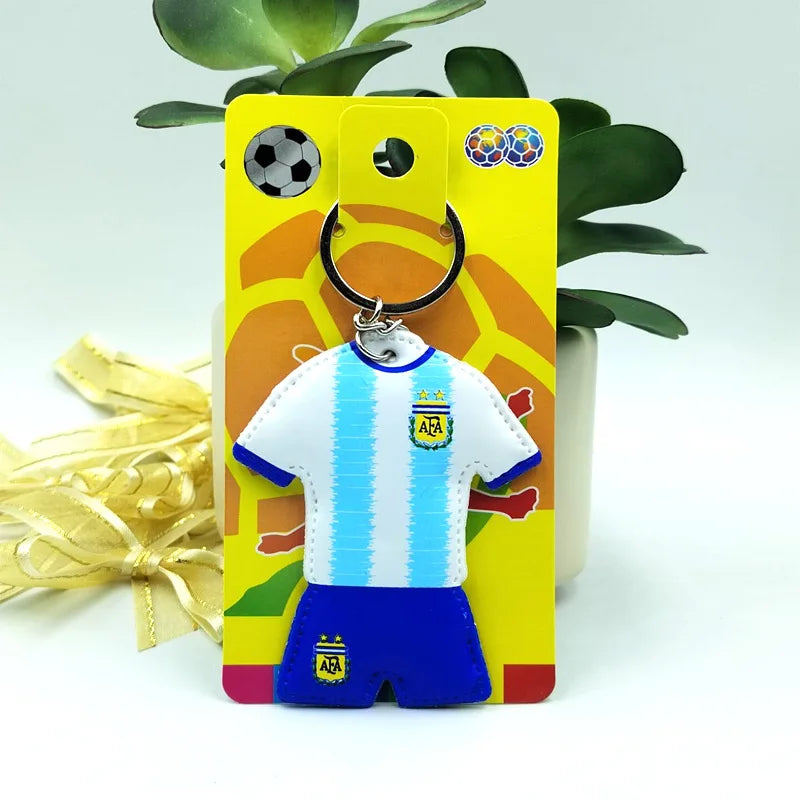 Football Jersey Keychain Soccer Team Shirt Bag Charm Sports Souvenir