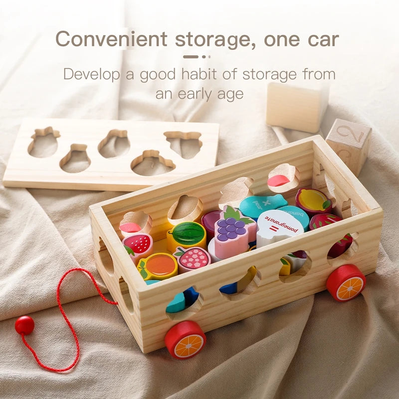 Newborn Baby Wooden Shape Sorter Montessori Toddler Early Education Toys Intelligence Box Shape Matching Toys for Children