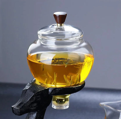 Tea Set Elk Shape Automatic Tea Set Purer Oolong Teapot And Cup Set Heat-resistant Glass Teapot With Base