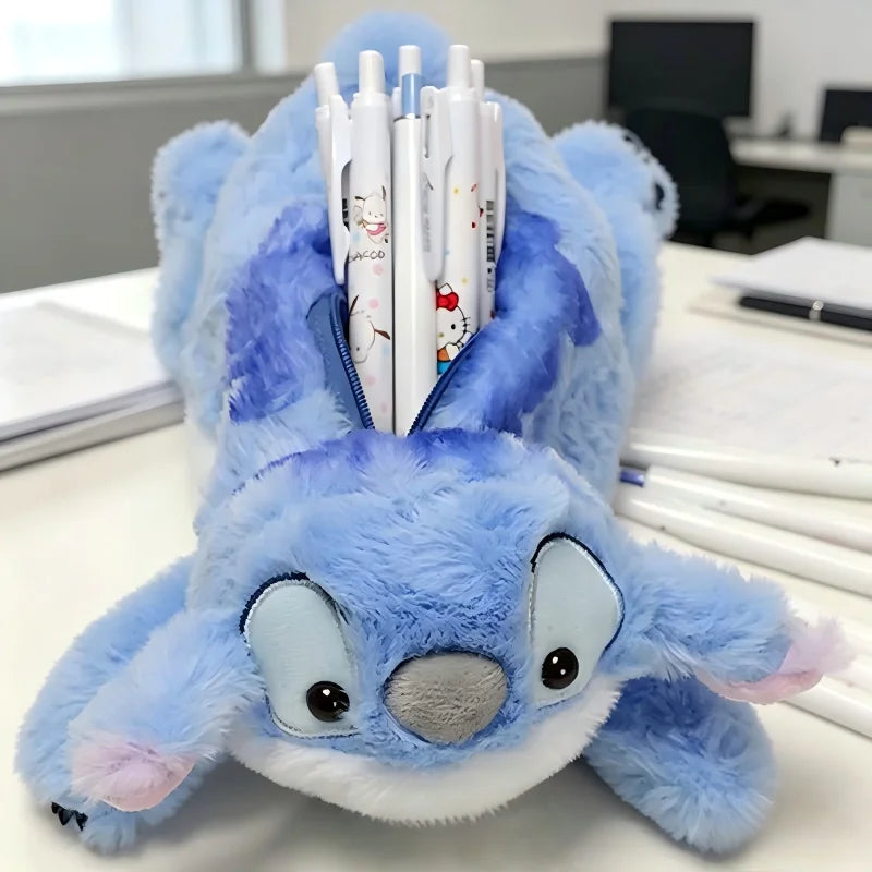 Stitch Plush Cute Pencil Case Disney Anime Kawaii Pen Bag Kids School Home Stationery Box Lilo & Stitch Plush Bags Kids Gift Toy