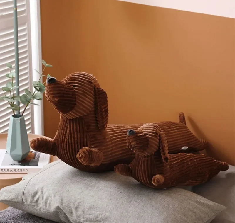 Long Sausage Dog Body Pillow Dachshund Stuffed Doll Large Dog Decorative Body Pillow Sleeping Back Cushion Livingroom Decoration
