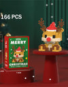 Knew Built Christmas Micro Mini Building Blocks Toys - Santa Claus, Christmas Tree, Reindeer, Snowman Elements - Perfect Gifts