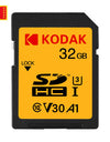 KODAK SD Cards for Camera 100MB/s High Speed Memory Card 256GB 128GB 64GB SDXC C10 A1 U3 V30 UHS-I sdcards for 4K HD SLR DV