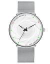 Minimalist Men's Fashion Watches Ultra Thin Stainless Steel Mesh Belt Quartz Wrist Watch Men Casual Leather Clock