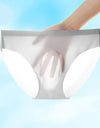 3-Pack Men’s Ice Silk Breathable Transparent Briefs – Thin & Lightweight