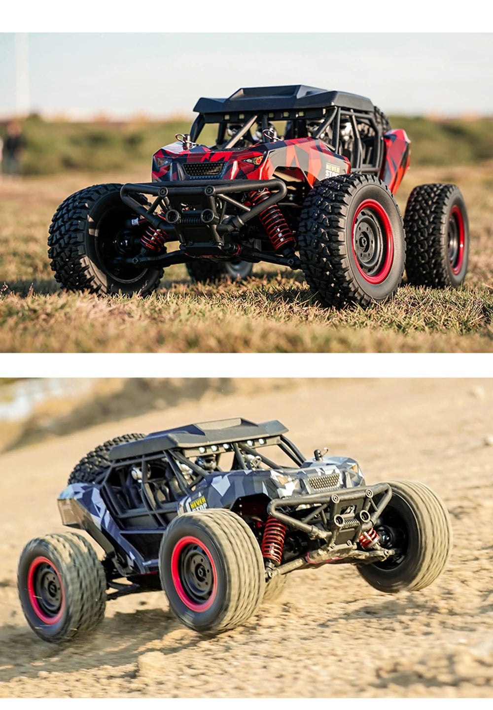 50KM/H 4WD RC Car With LED Remote Control Off-road Cars High Speed Drift Monster Truck for s vs Wltoys 144001 Toys