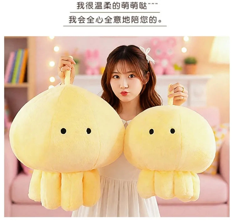 Kawaii Jellyfish Stuffed Doll Plush Toy Kids Anime Lovers Cute Birthday Gift for Boys Girls Best Friend Present Home Decor