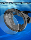 Oval Diving Mask Spearfishing Mask Classic Retro-Style Panoramic Wide View Scuba Goggles Tempered Glass Lens for Adults