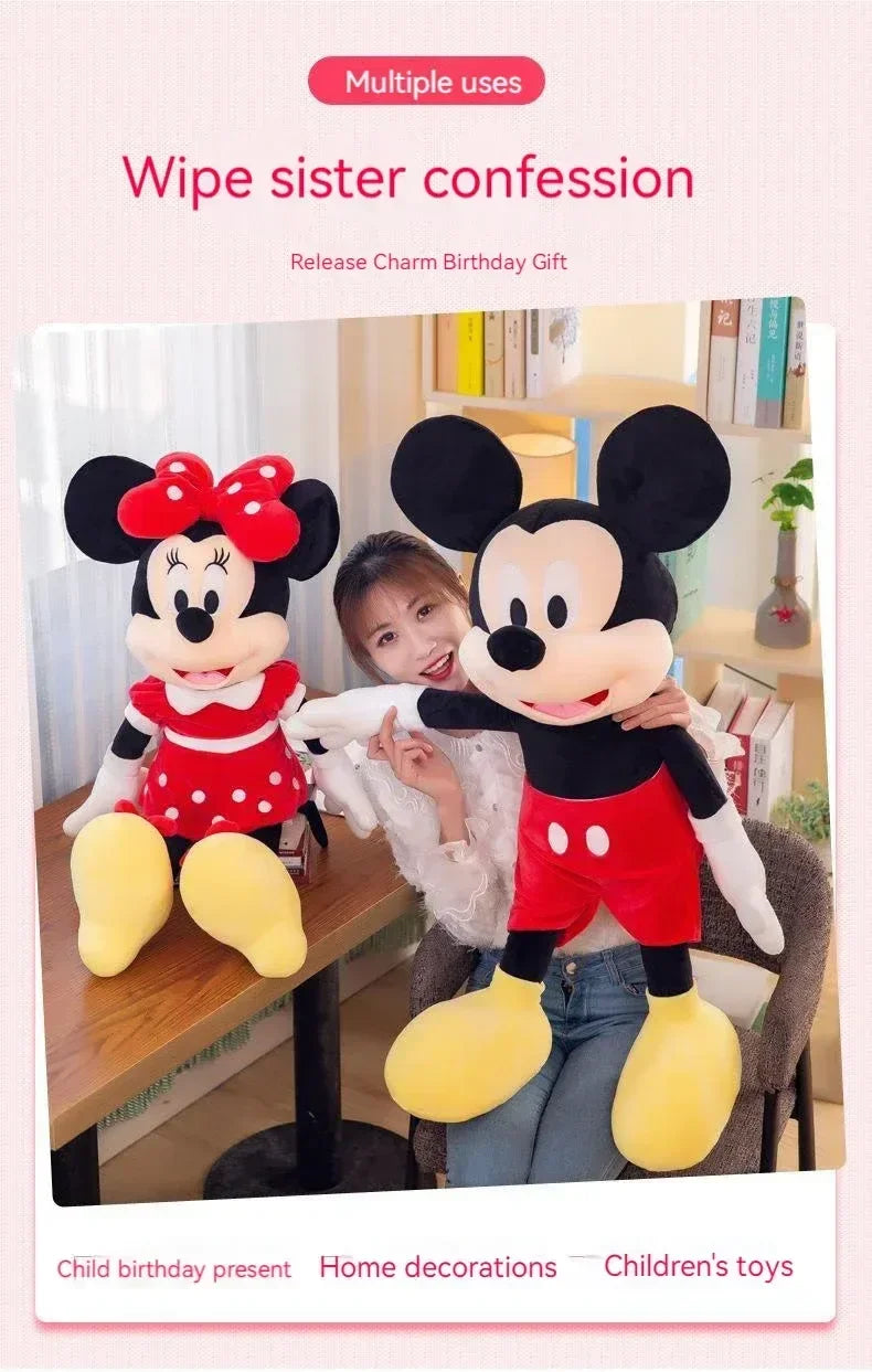 Cartoon Mouse Plush Doll Super Soft Crystal Velvet Pillow