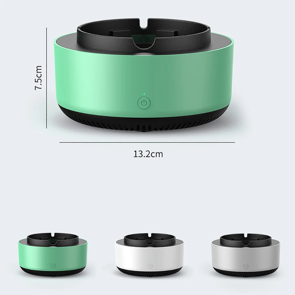 Electronic Smokeless Ashtray Air Purification Anion 360 Degree SurroundAutomatic Smoke Removal Smokeless Aromathera Desk Ornamen