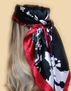 Kerchief Silk Satin Neck Scarf Women Print Hijab Female Square Shawls Wraps office Lady muffler bandanna
