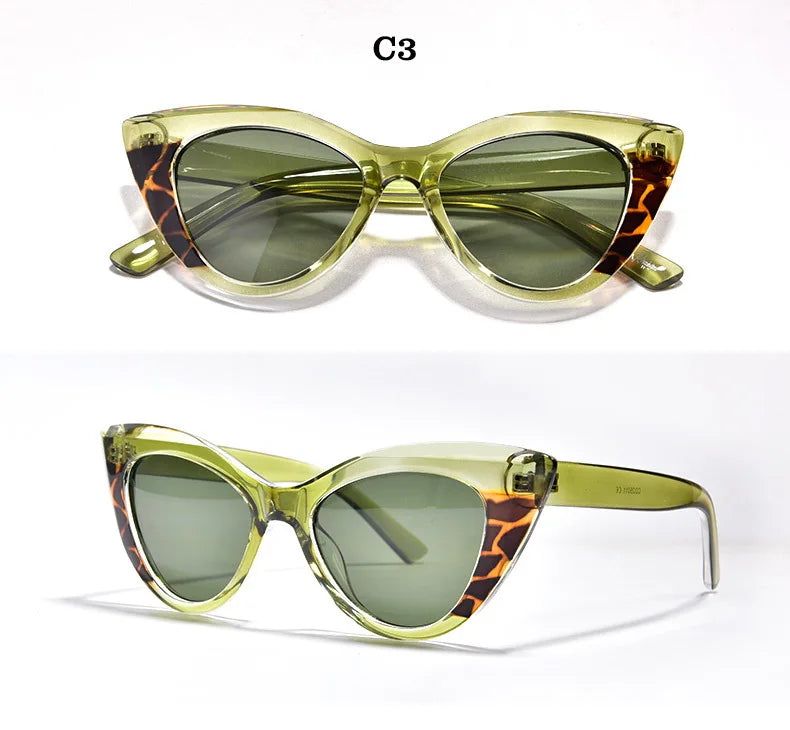 Vintage Cat Eye Sunglasses for Women UV400 Eyewear