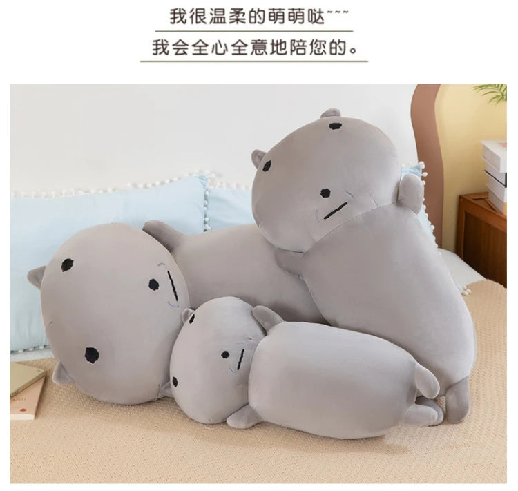 95cm Grey Cat Plush Toy Long Hugging Pillow
