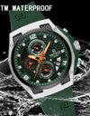 Watch Silicone Strap Waterproof Male Quartz Wrist watch Sport Clock