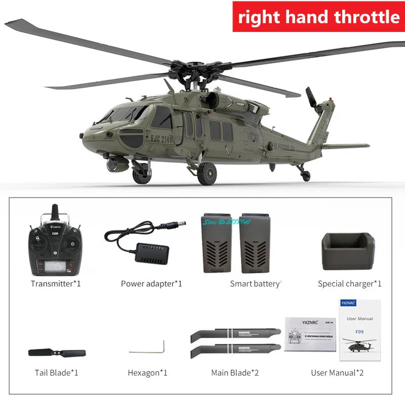 Professional Six Channel Brushless Remote Control Military Helicopter