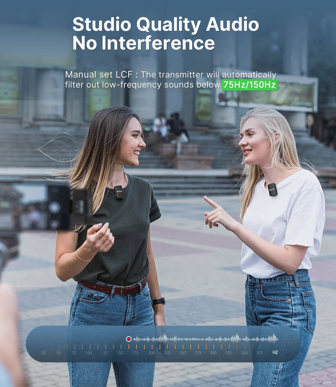 MIC-120 Wireless Lavalier Microphone with On-Board Recording for iPhone Android USB-C Devices Streaming Youtube Gaming