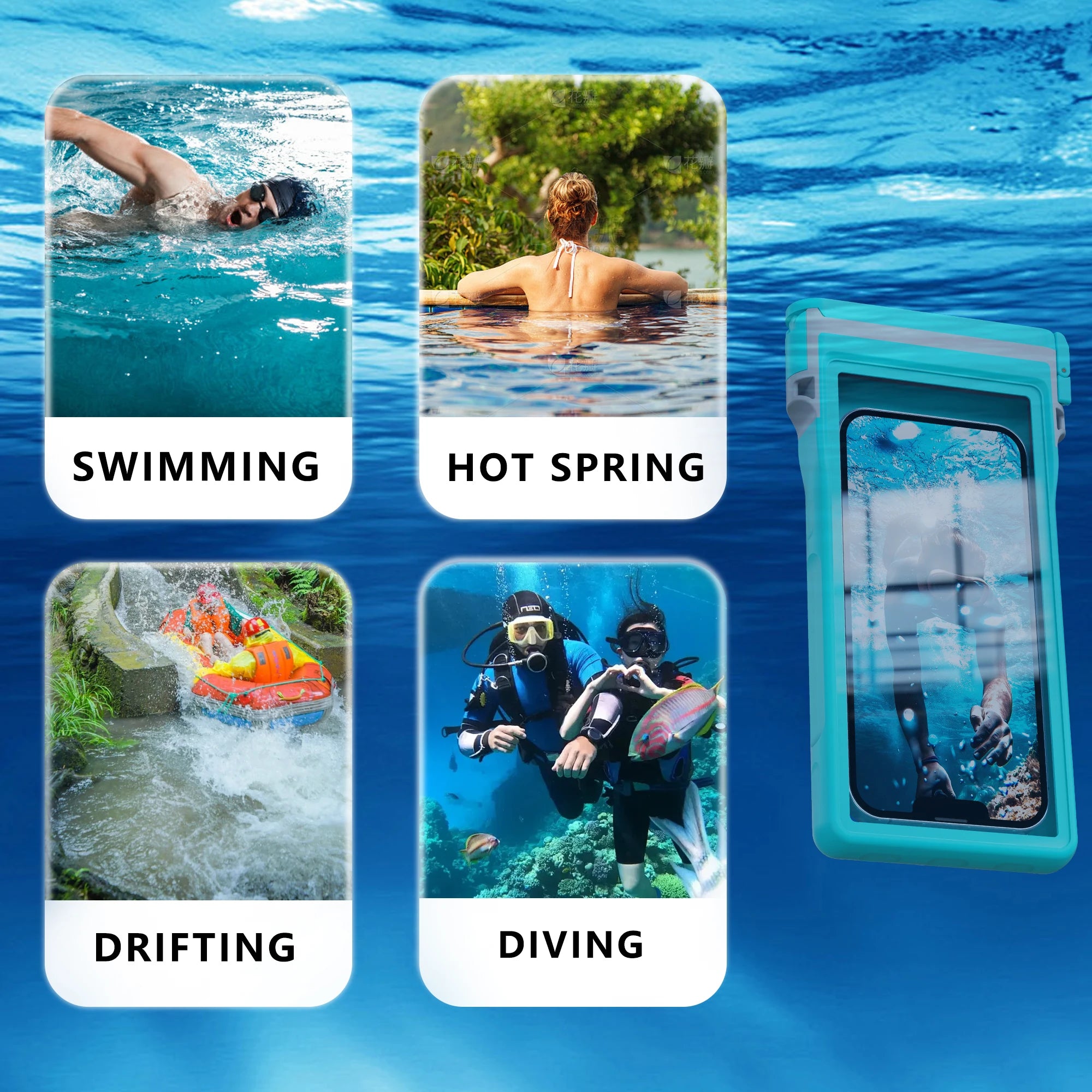 Black technology 15 meter diving bag waterproof protection for Samsung suitable for  Apple  waterproof bag