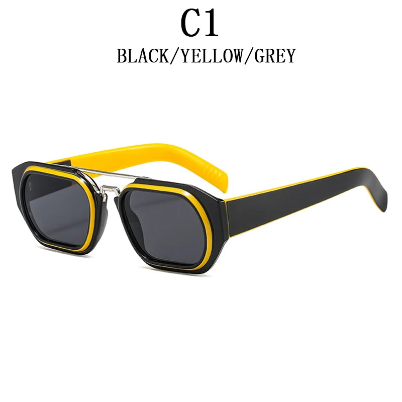 Square Vintage Sunglasses With UV400 Protection