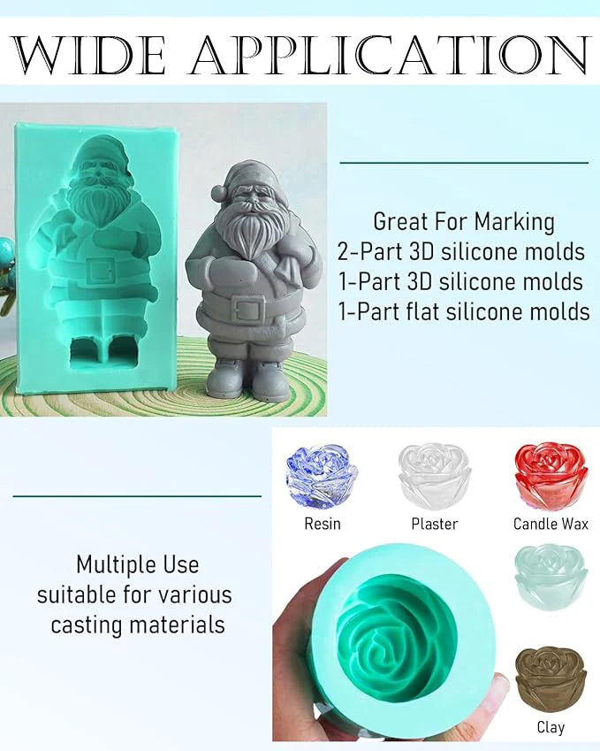 Silicone Mold Making Kit – Easy-Mix Flexible Platinum-Cured Silicone for Resin Casting Molds