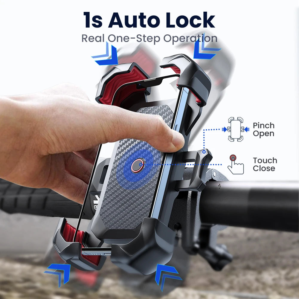 Universal Bike Phone Holder for 4.7-7 inch Mobile Phone 360°View Bicycle Phone Holder Stand Shockproof Bracket JR-ZS288