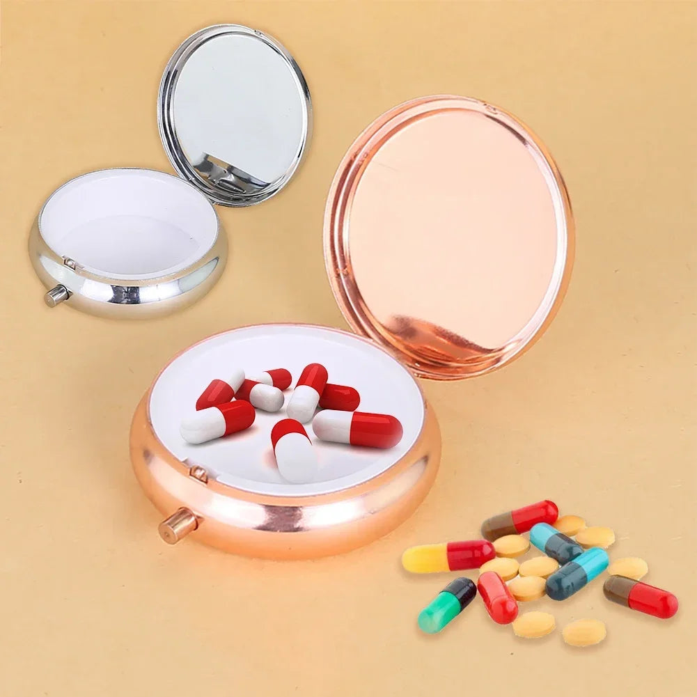 Multi Functional Creative Medicine Box Circular Ointment Box Pill Box Jewelry Box Foldable Portable Medicine Box