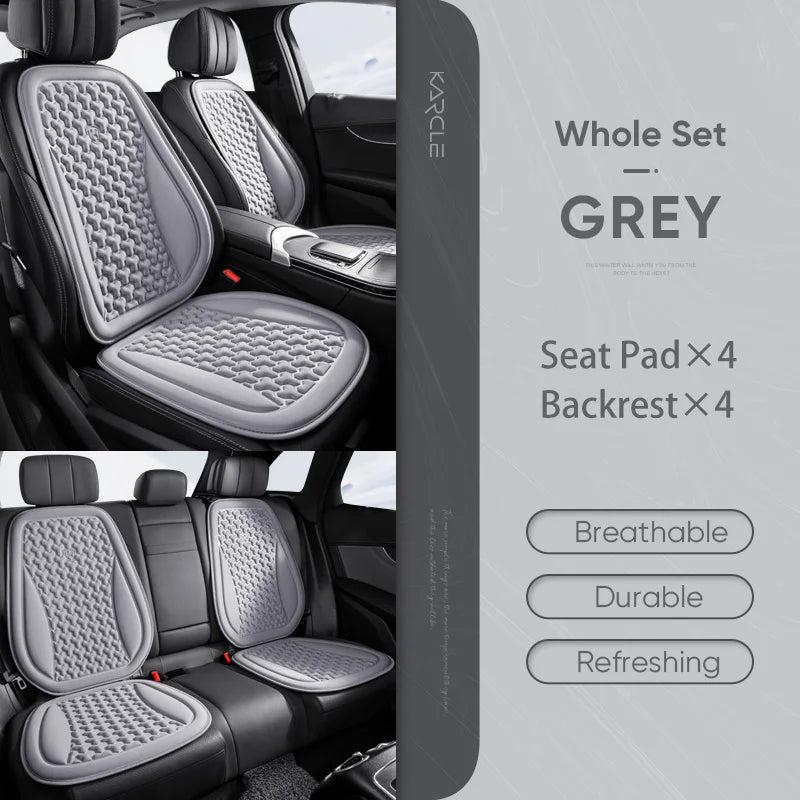 Summer Ice Silk Car Seat Cover Breathable Ice Silk Car Seat Cushion Sweatproof 3D Convex Auto Seat Protector Pads Universal