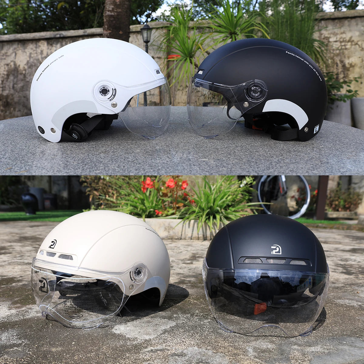 Adult Cycling Helmet With Goggles Ear Protection And Removable Lining