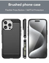 For iPhone 16 Pro Max Case Silicone Carbon Fiber Protector Case For iPhone 16 Pro Max Cover Shockproof Rubber TPU Cover Case